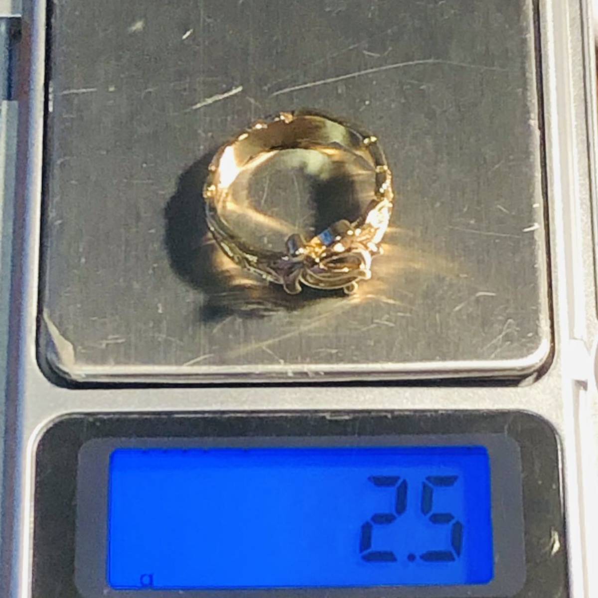 k18 刻印有 約2.5g ハワイアンジュエリーリング 指輪 アクセサリー 1 