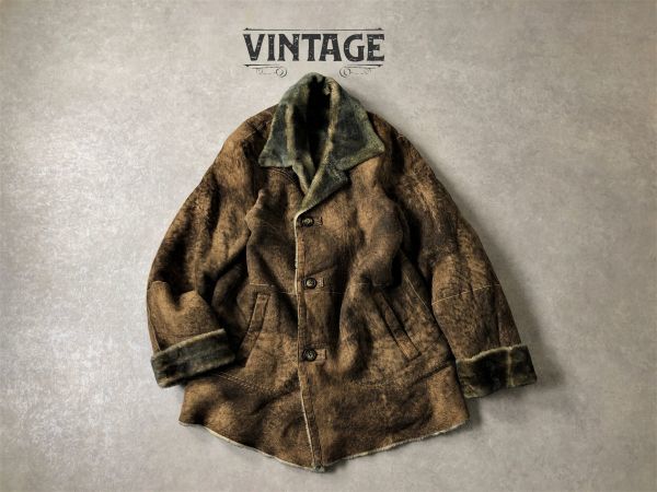 本物保証，新作 90's VINTAGE スペイン産高級羊革 ラムスキン ムートン コート ジャケット ヴィンテージ(毛皮、ファー)｜売買されたオークション情報、yahooの商品情報をアーカイブ公開 - オークファン 毛皮、ファー