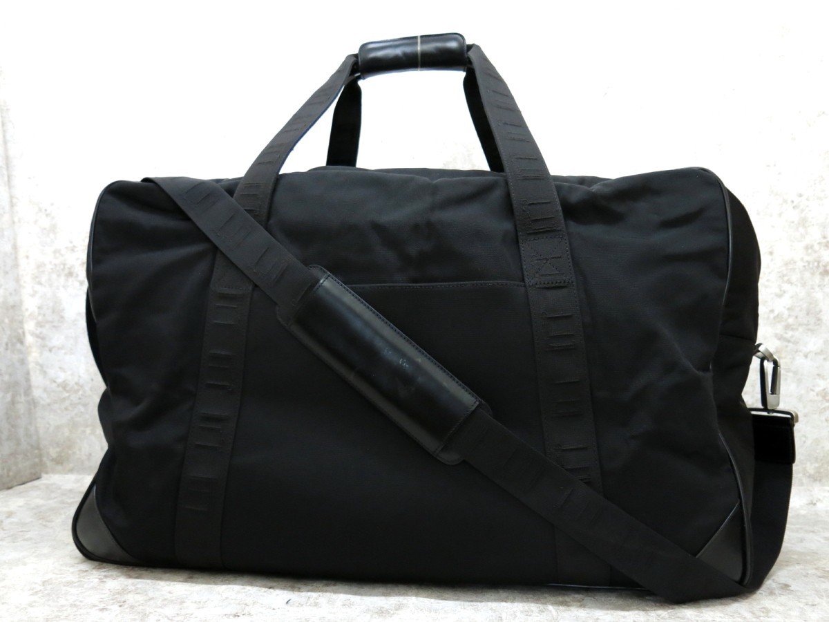 限定SALE，定番 dunhill ダンヒル メンズ ナイロン カーフ レザー 本革 ボストン バッグ 黒 シルバー金具 斜め掛け 大容量 ビジネス D9641(かばん、バッグ)｜売買されたオークション情報、yahooの商品情報をアー かばん、バッグ