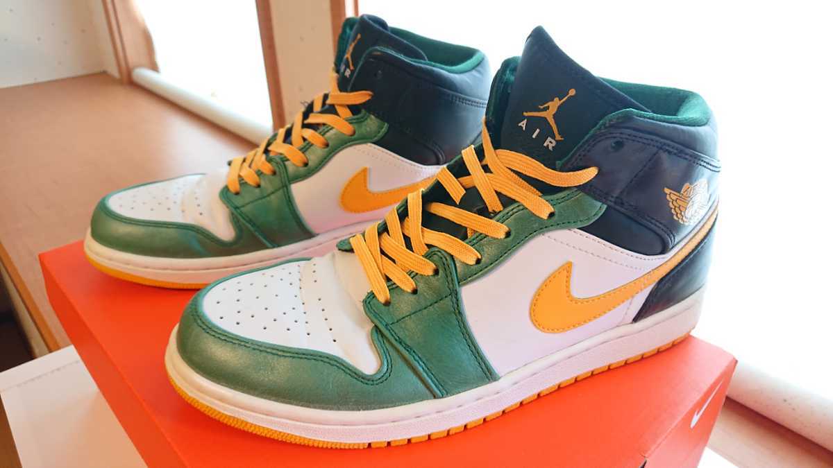 ☆希少/美品☆ AIR JORDAN 1 MID SUPERSONICS 2013/ エア ジョーダン 1 
