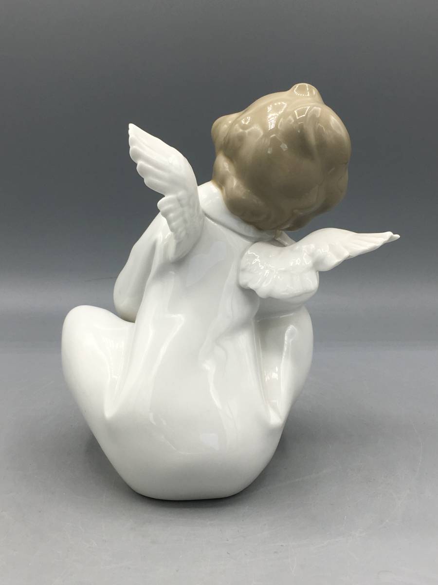 瑞】リヤドロ フィギュリン 陶器人形 天使 高13．8cm 工芸品 陶芸