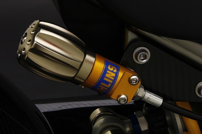 モトコルセ CNC ビレット プリロードアジャスタノブ チタンゴールド