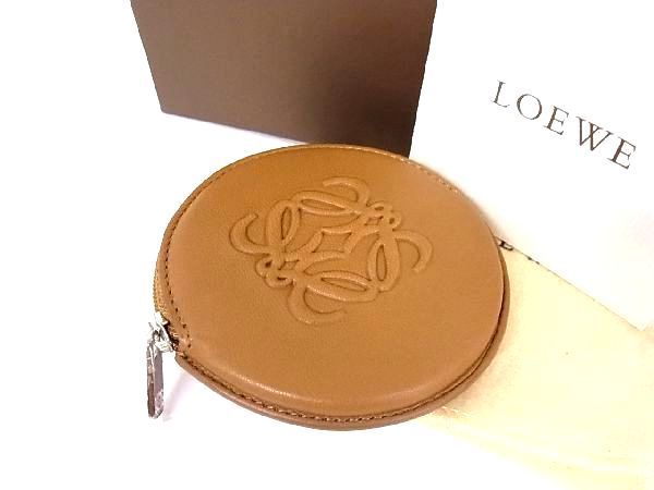  1円 極 LOEWE ロエベ アナグラム レザー コインパース コインケース 小銭入れ ポーチ 財布 ウォレット ブラウン系 Z0003TM(財布)｜売買されたオークション情報、yahooの商品情報をアーカイブ公開 女性用