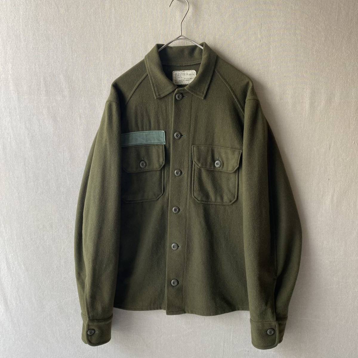 70s U.S.ARMY ウール シャツ / S オリーブ ユーティリティ CPO 