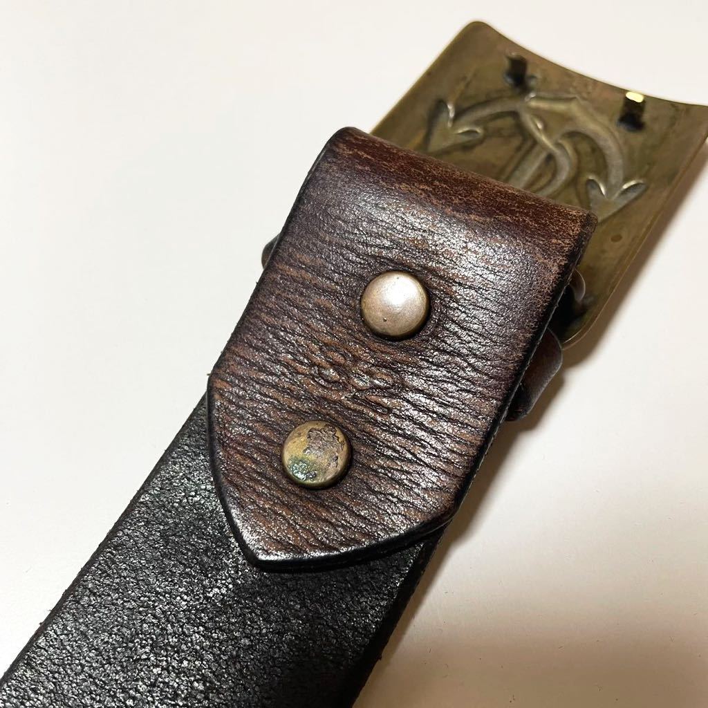 RRL ダブルアールエル レザーベルト 32インチ RRL LEATHER RING BELT