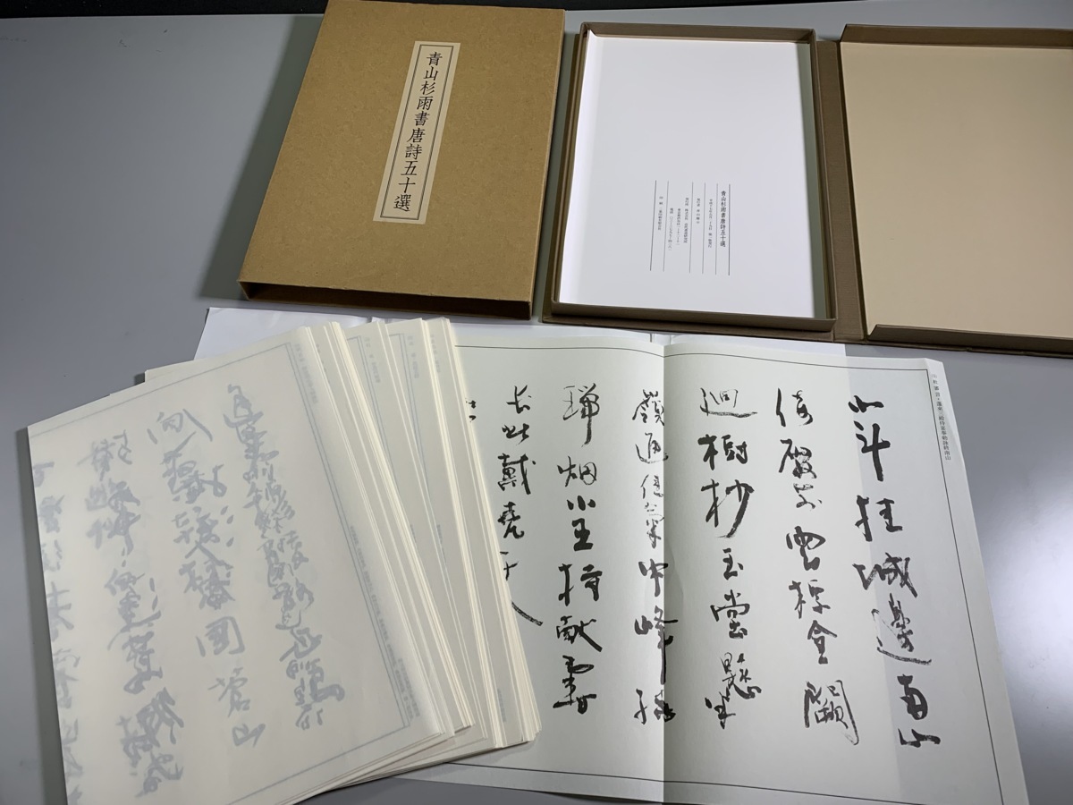 書籍□青山杉雨 書籍セット 青山杉雨唐詩五十選・青山杉雨先生臨磚文 