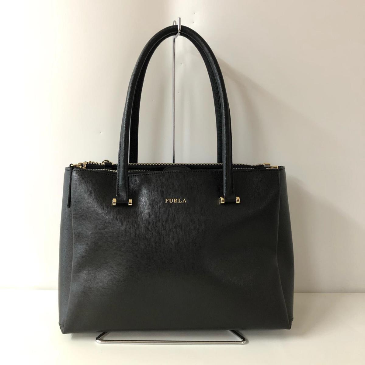 Furla フルラ ハンドバッグ レザー ブラック ハンドバッグ ブラック 