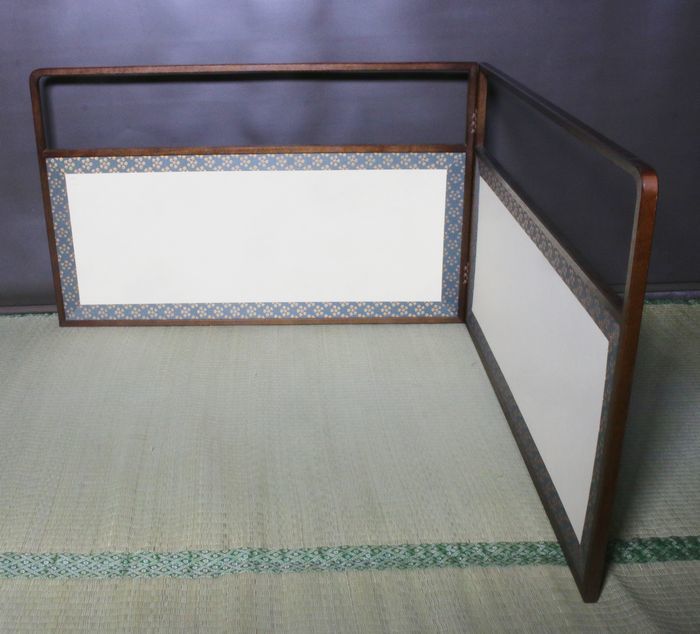 茶道具 風炉先屏風 裏 両面使い 利休梅 風炉先 上透かし 利休梅風炉