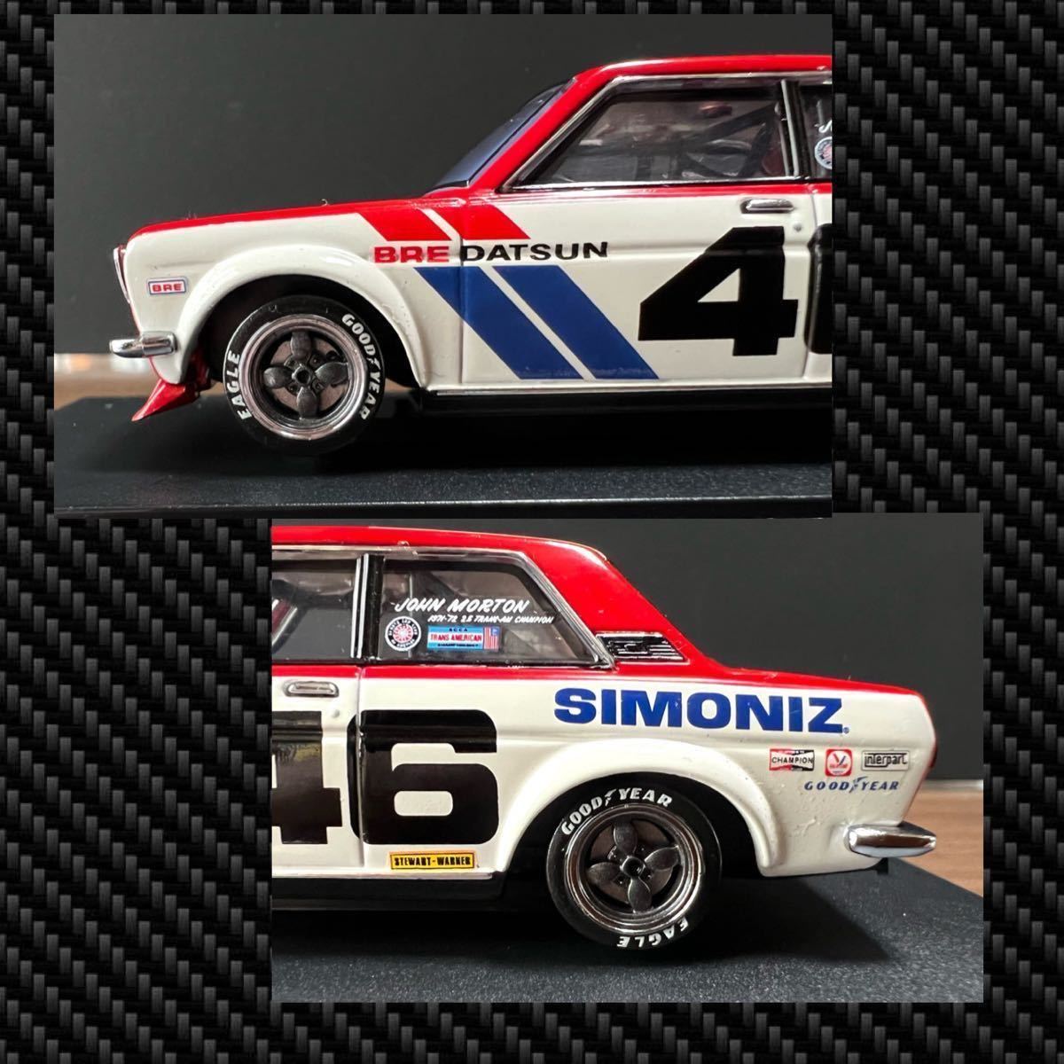 ミニカー 1/43 エブロ BRE DATSUN BLUEBIRD 510 RACING 1971年
