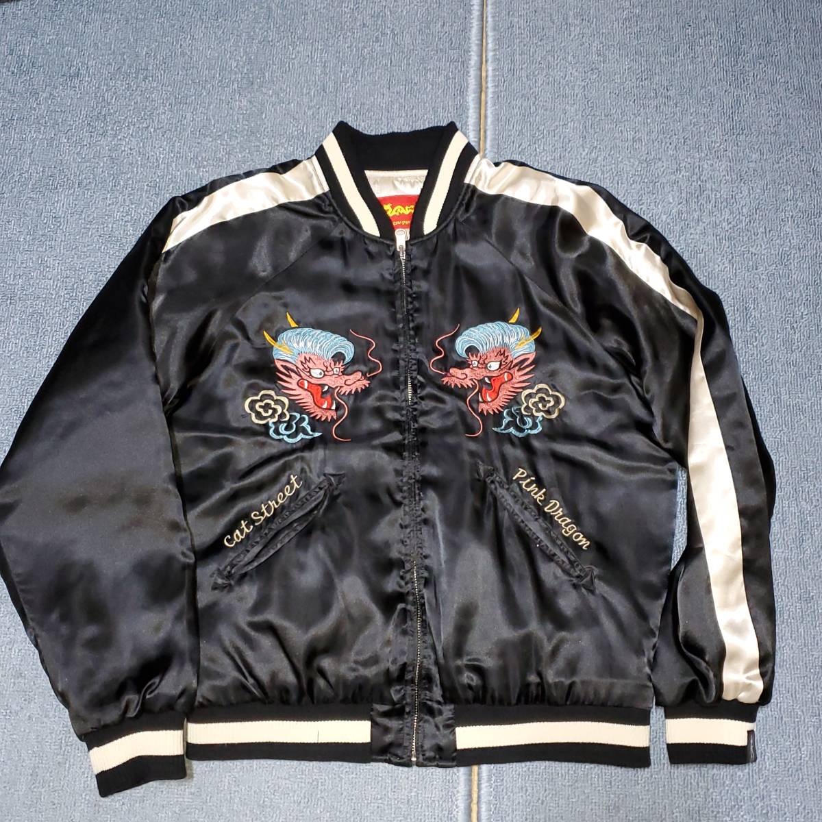 クリームソーダ　40周年記念スカジャン　ピンクドラゴン　CREAM SODA ブラックキャッツ　ティミー