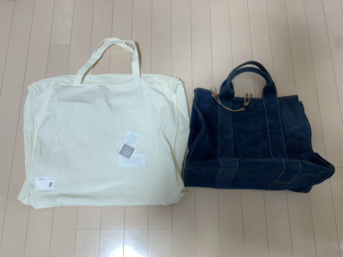 ビズビム visvim スウェード トート トートバッグ バッグ 青 TOTE