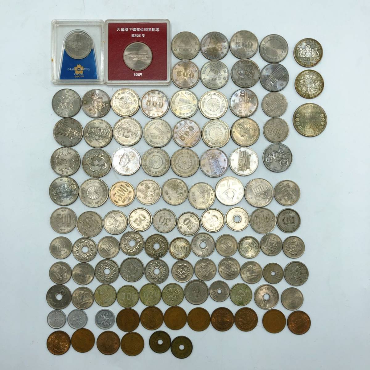 大人気，HOT 1964年 東京オリンピック記念硬貨 1000円銀貨 5000円銀貨 500円 100円等 総額約31 138円 昭和39年 平成2年 昭和51年 御即位記念1050ー2(昭和)｜売買されたオークション情報、yahooの商品情報をアーカイ 記念硬貨