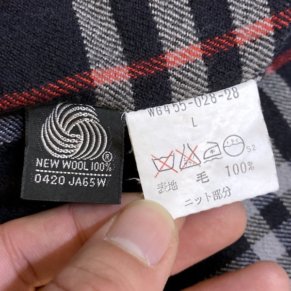 Burberry ウール スイングトップ サイズL ネイビー ハリントジャケット