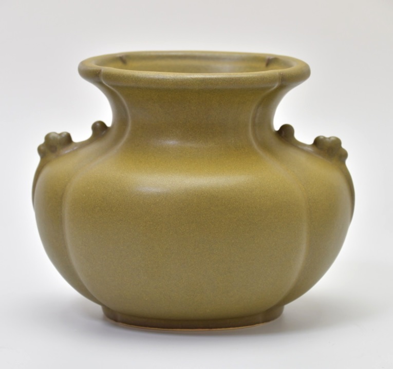 608 茶葉末 花瓶 蕎麦釉 花生 ● 花器 花瓶 六合軒好み 茶道具 中国陶磁器写し 骨董 陶芸 古美術 中国美術