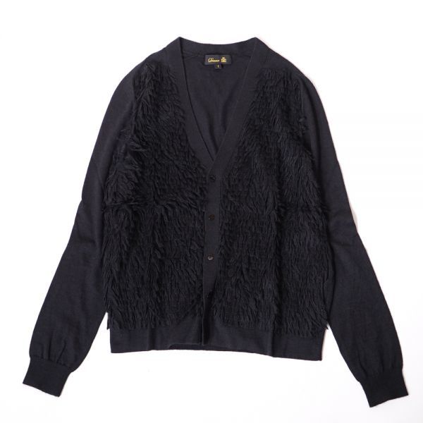 ドゥロワー Drawer コットン フリンジ カーディガン ブラック 黒 6515  
