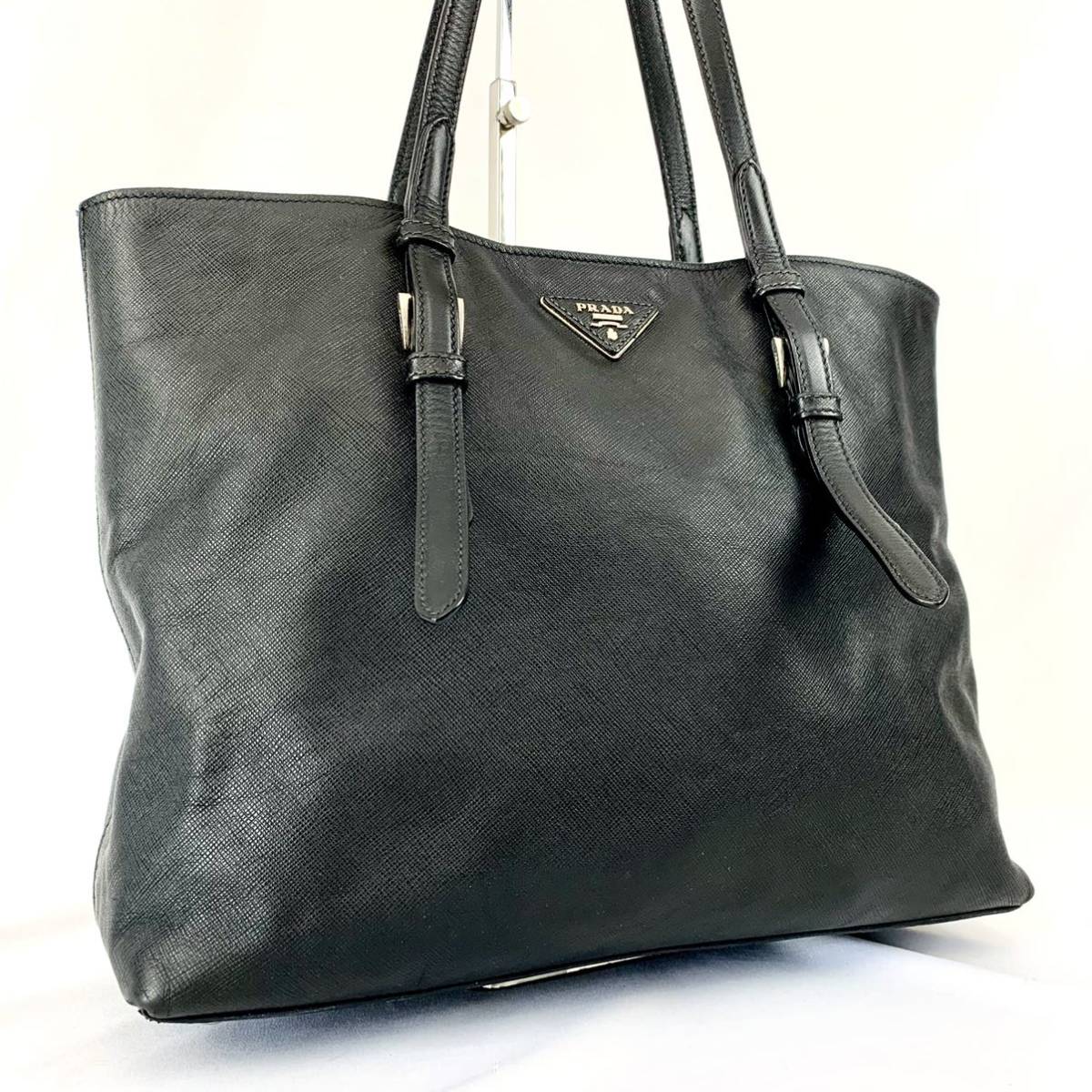 プラダ PRADA 1円 サフィアーノ トートバッグ ナイロン レザー 