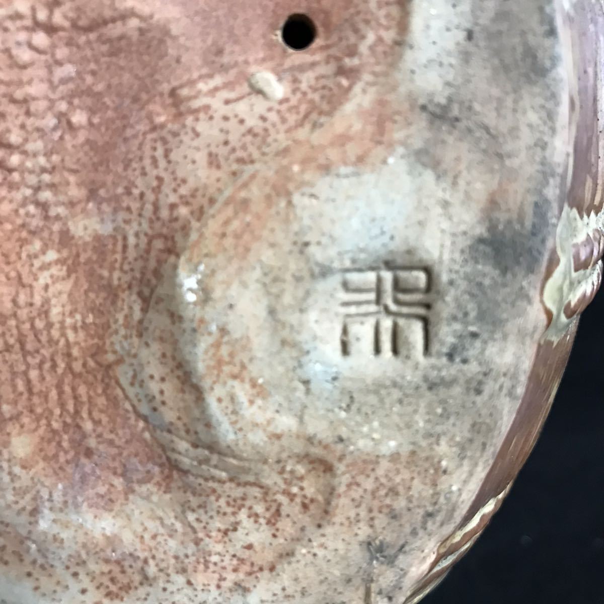 BY436] 在銘 大黒天 七福神 彩色彫刻 陶器 置物 高さ約29cm 商売繁盛 五穀