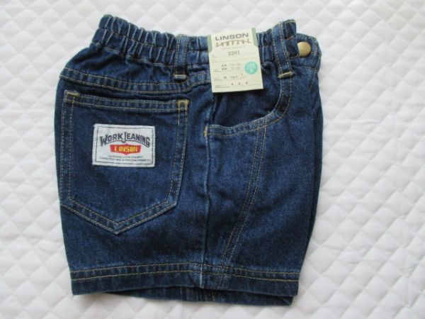 L96【LINSON】デニムショートパンツ/半ズボン/120/未着用(120（115  