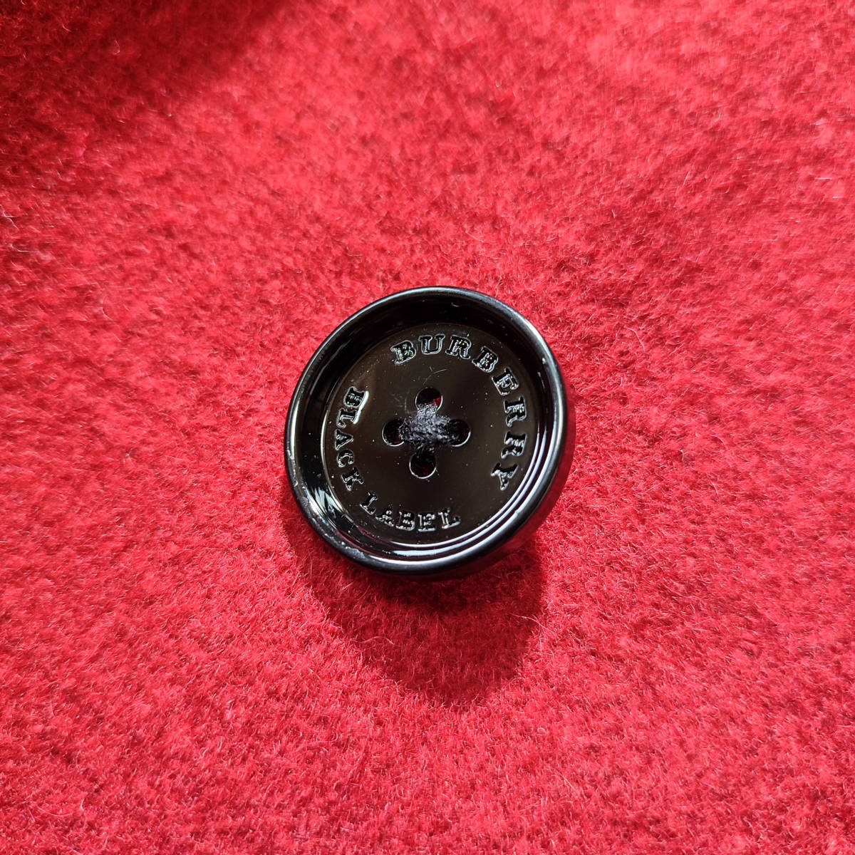 極美品 希少LL】BURBERRY BLACK LABEL 極上ウール レッド 赤 メルトン