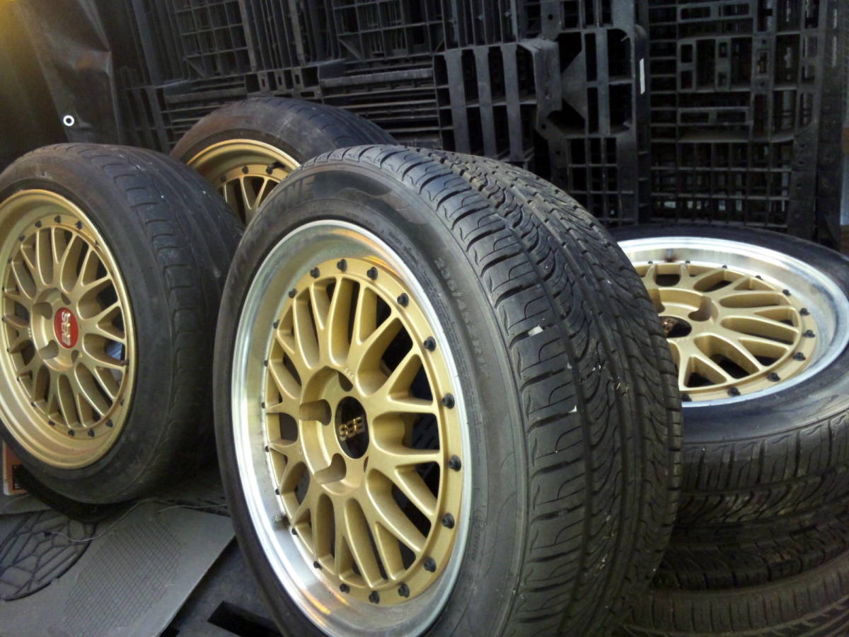 BBS LM F1 9J×17 2本 BBS LMゴールド 8J×17 2本 114.3 5H 計4本(社外品 