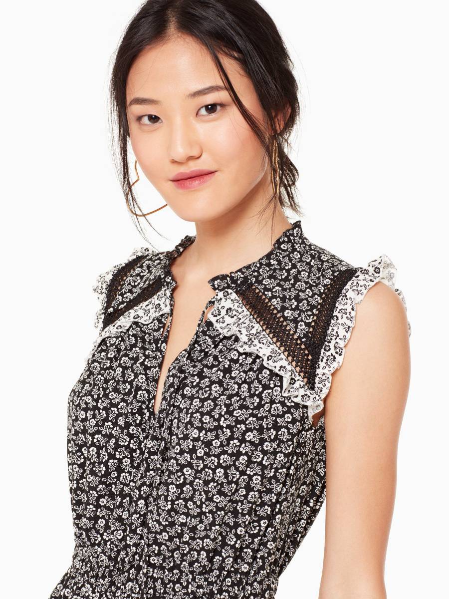 美品 KATE SPADE 定価4万 フリルレースワンピース 本田翼着 正規品 XS 