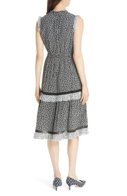 【kate spade/ケイトスペード】ロングワンピース　フリル　花柄　ベルト kate spade 2022ロングワンピース 花柄 総柄 ベルト