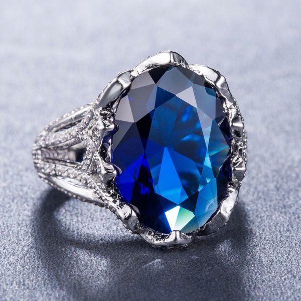 ▼厳選▼サファイア・ダイヤモンド・リング/指輪【1円スタート】■3ct■☆刻印有☆《限定販売》★プラチナ仕上★