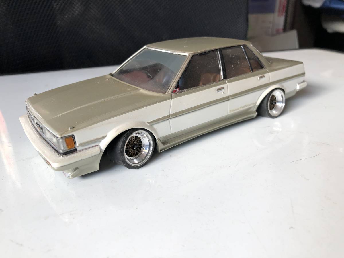 プラモデル模型○② トヨタ クレスタ 71系 1/24 組立済みジャンク 