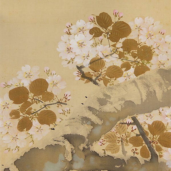 真作】□掛軸〈中川和堂〉月夜桜図 大阪の人 菊池芳文深田直城師事