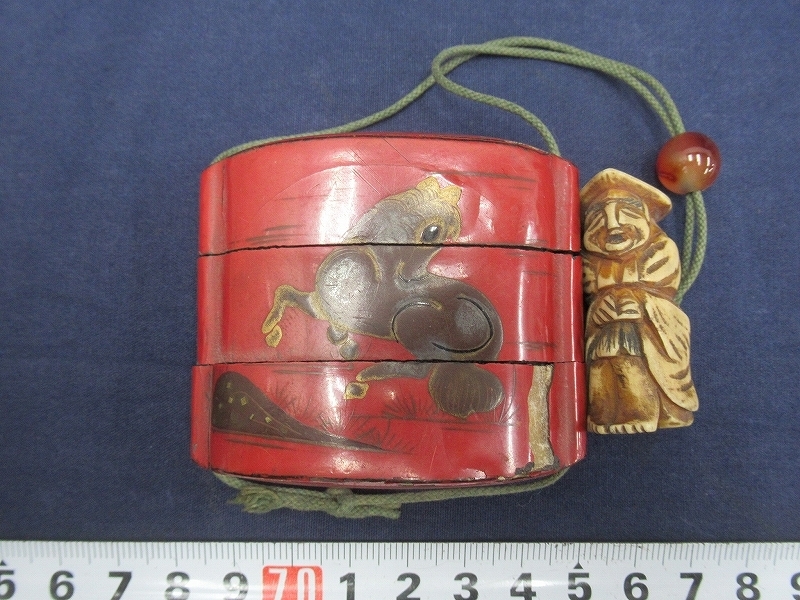 古好屋 蒔絵馬図印籠・根付貝図 銘 収蔵品詳細 馬尽