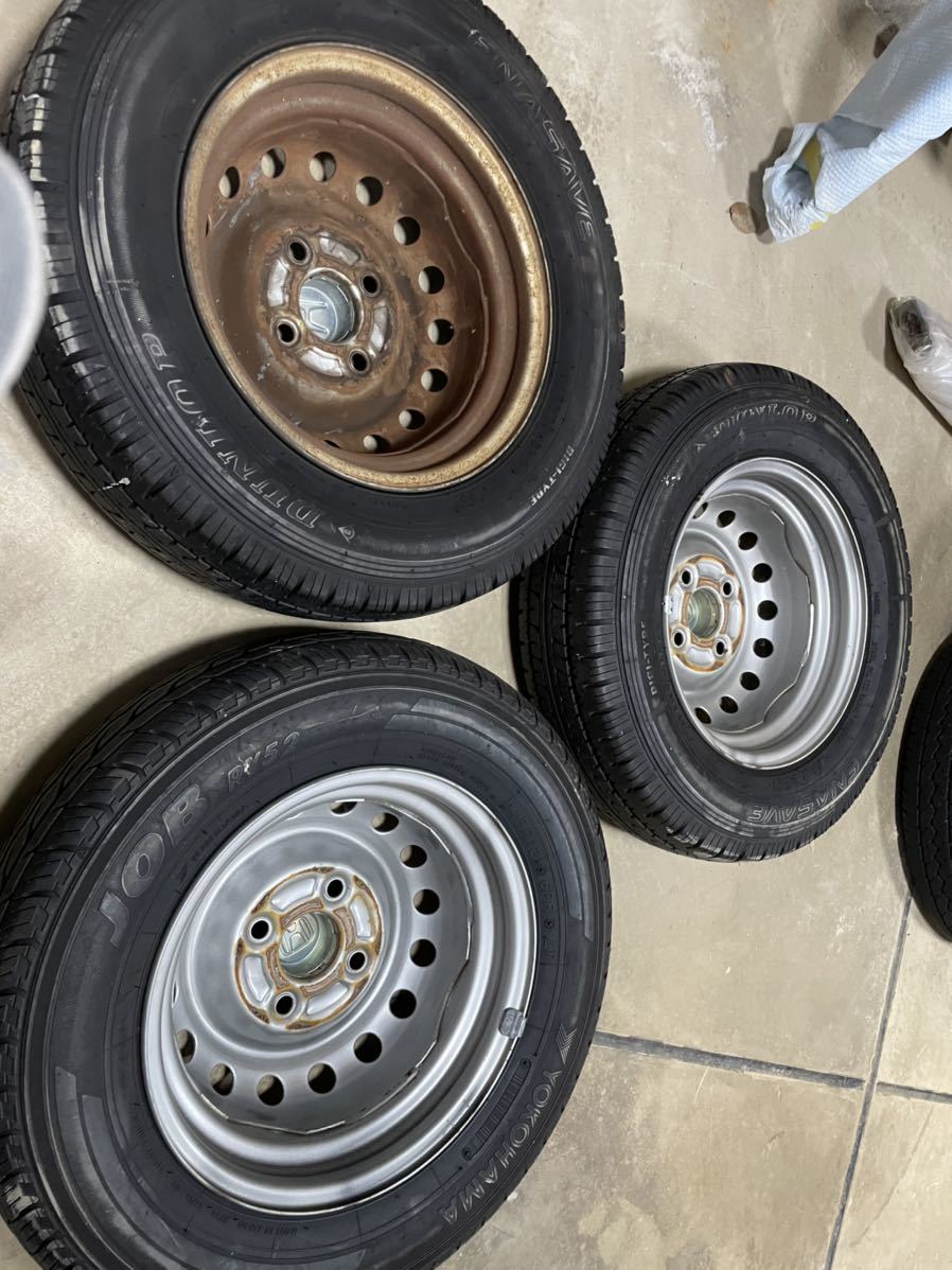 ホンダ純正 スチールホイール 軽トラック アクティ 145R12 LT タイヤ 