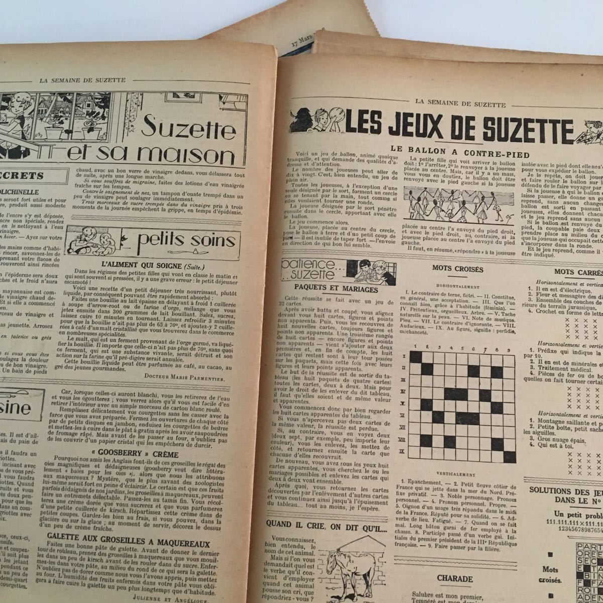 5点 フランス雑貨 ビンテージ 子供雑誌 子供新聞 1930年代 イラスト 紙