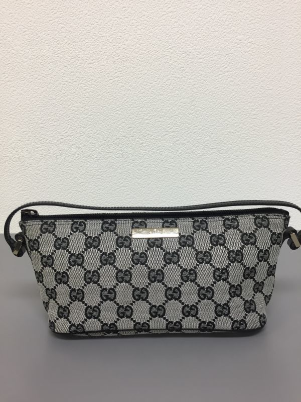 GUCCI グッチ GG柄 ミニハンドバッグ グレー