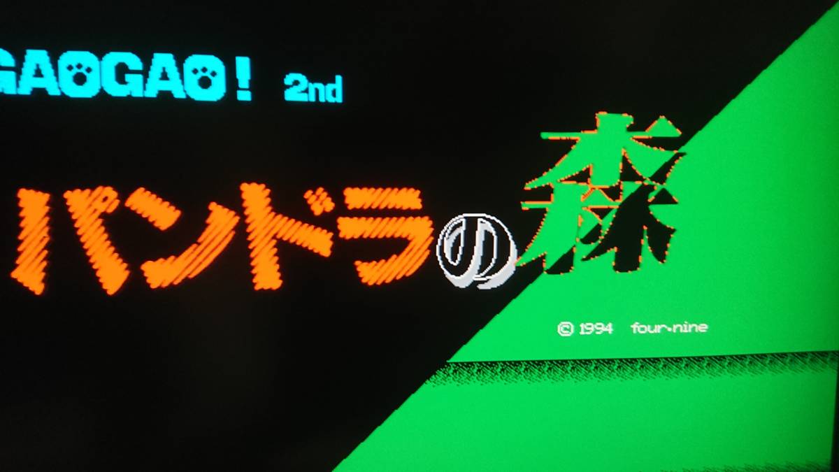 美品 希少品〕PC98〔 Pandora no Mori GAOGAO! 2nd パンドラの森 
