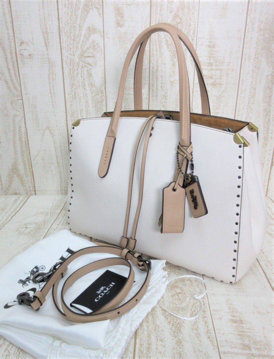 美品☆COACH/コーチ：クーパーキャリーオール ウィズリベット 