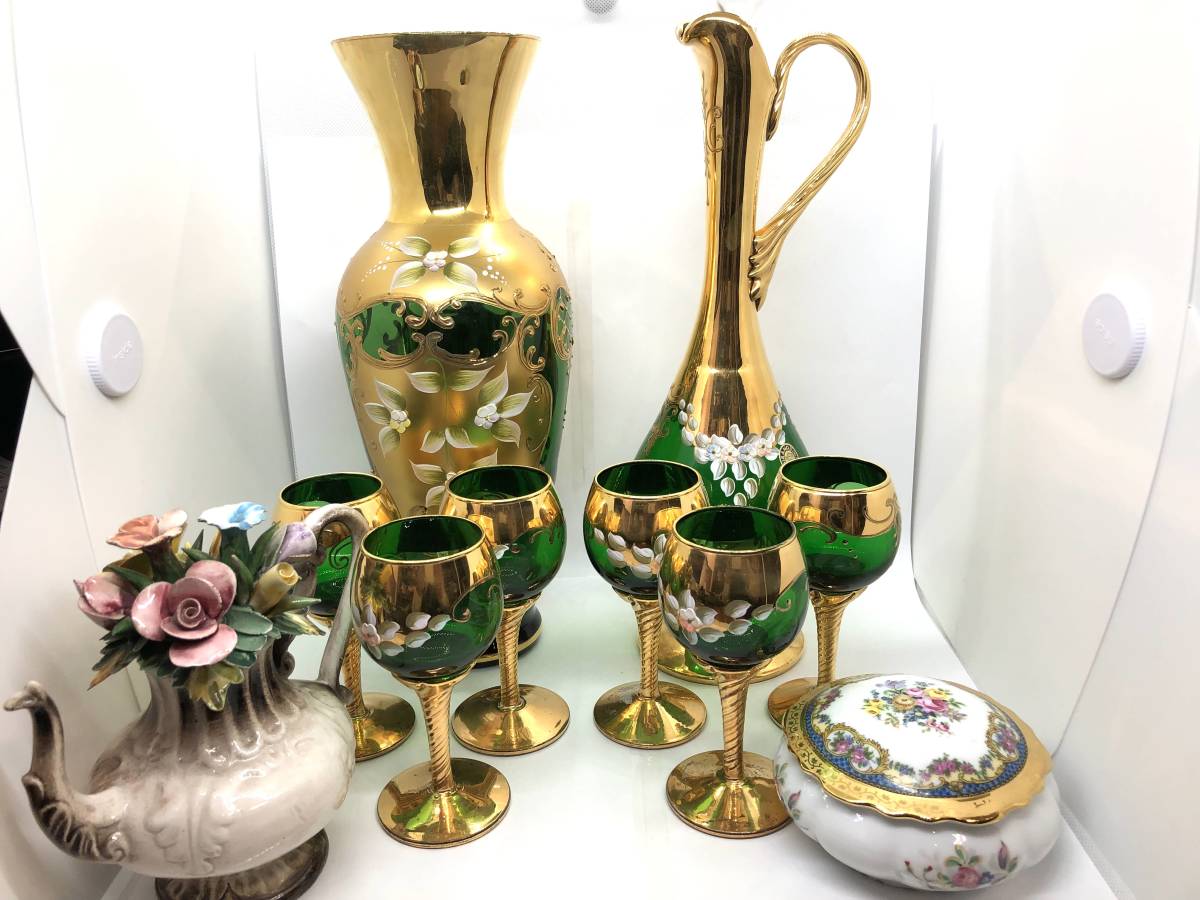 食器セット☆MURANO、LIMOGESなど☆水差し デキャンタ グラス×6