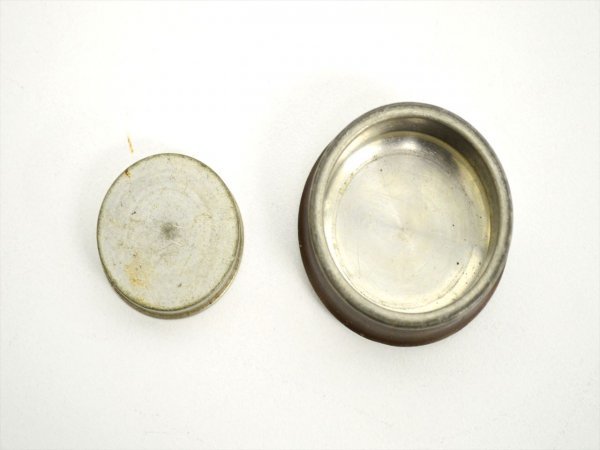 錫製 茶心壷 古錫？金属製 茶筒 萬寿堂造 萬壽