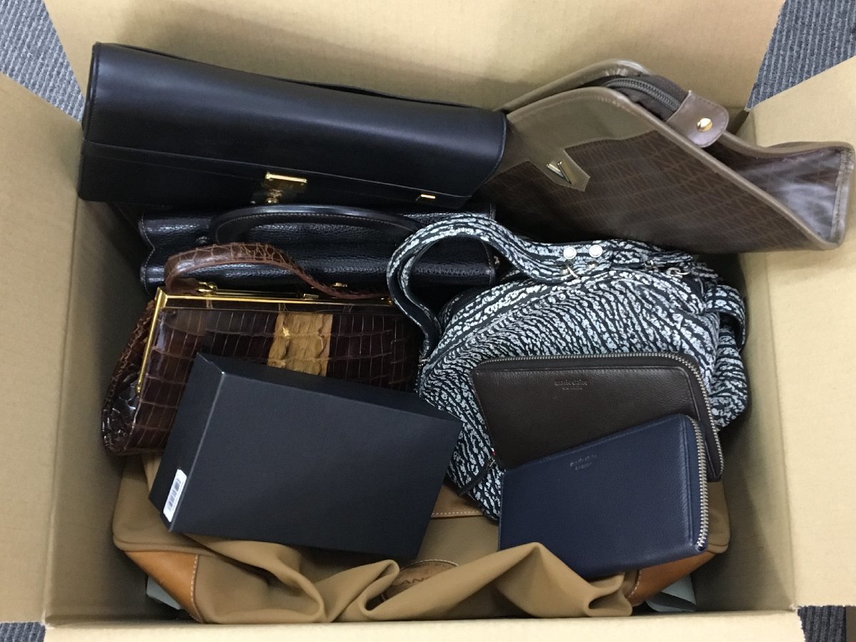 ランセル/ダンヒル/クロコダイル カイマン など ハンドバッグ/ボストンバッグ/財布 まとめ 9点 中古 ボストンバッグ ハンドバッグ カイマン 処分価格 未使用 マットクロコダイルボストンバック（L）