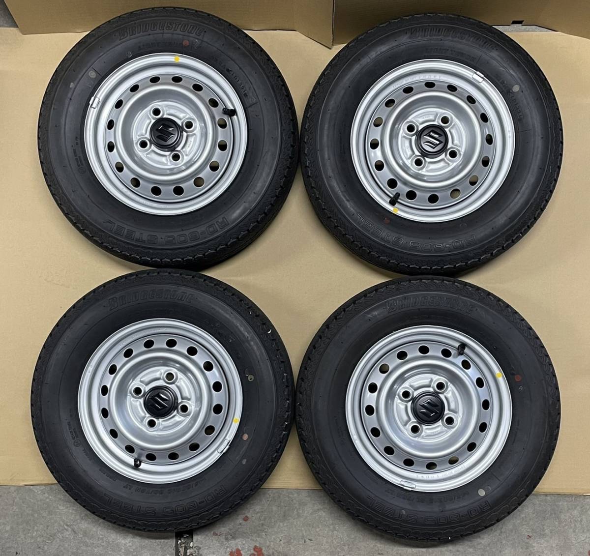 145/80R12 4本新車取り外し タイヤ、ホイール