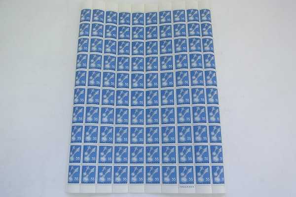 未使用 ホタルイカ 35円切手 シート 額面 3500円