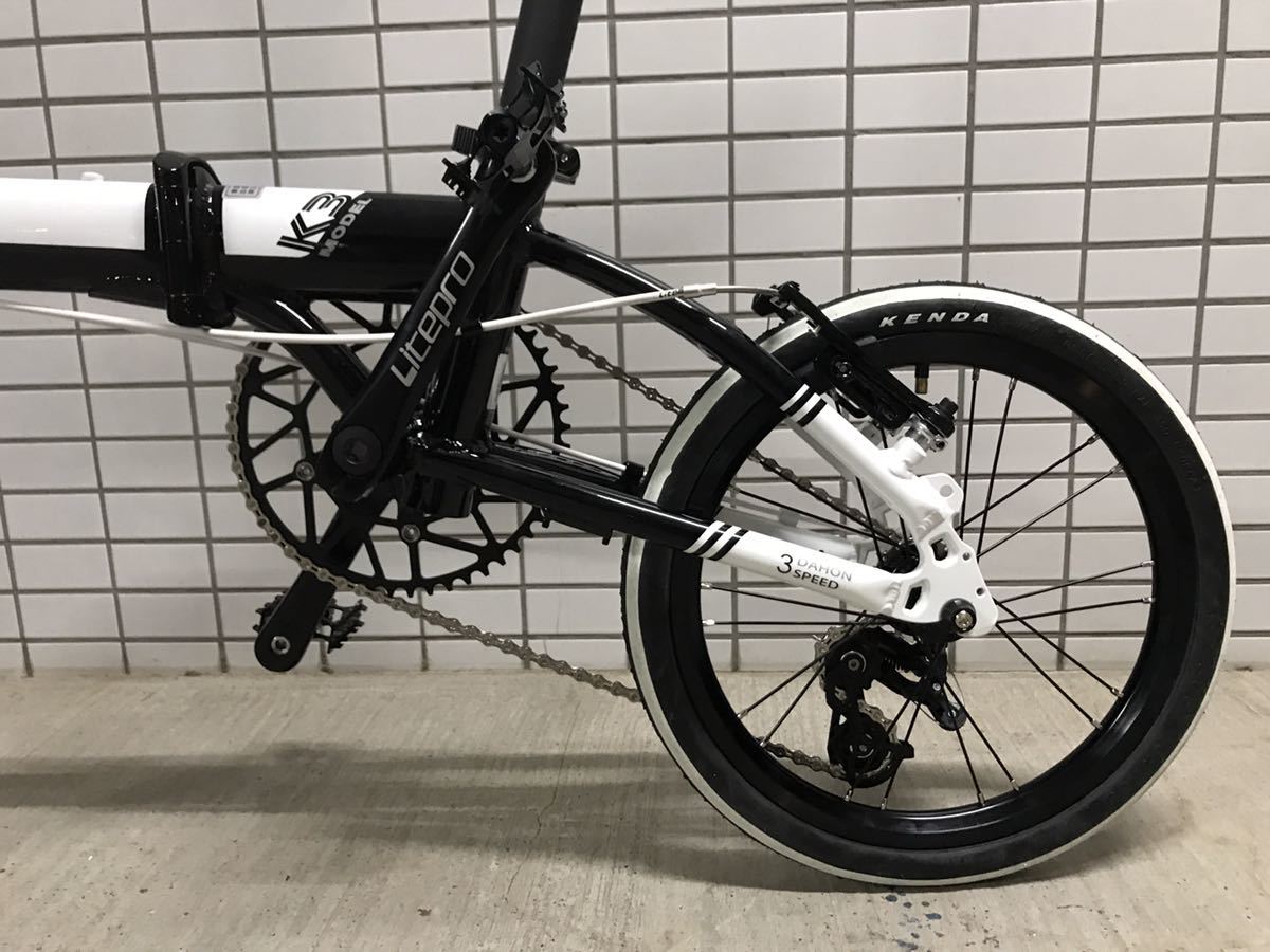 1円～ DAHON ダホン K3 カスタム 16インチ 5速仕様 7.6KG カーボン部品 