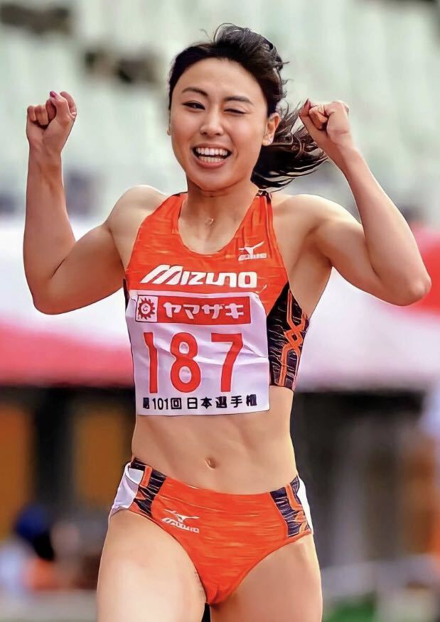 L版 アスリート ミズノ 生写真 陸上女子 レーシングブルマ (写真