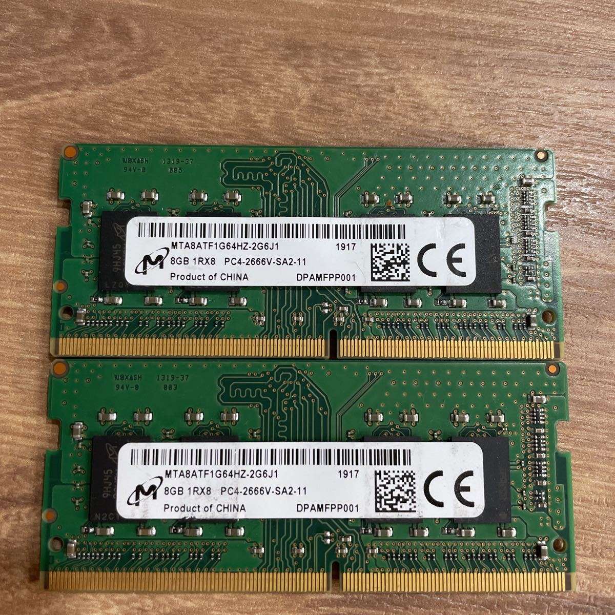 ☆Micron ノート用メモリ 8GB×2枚セット 計16GB PC4-2666V-SA2-11 /