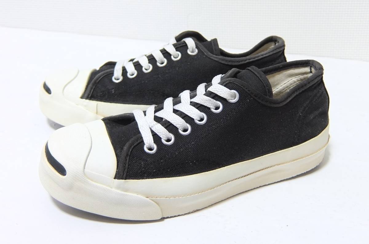 コンバース ジャックパーセル アメリカ製 キャンバス スニーカー 黒 USA 5 90's USA製 コンバース ジャックパーセル キャンバス 黒 US5 23.5cm