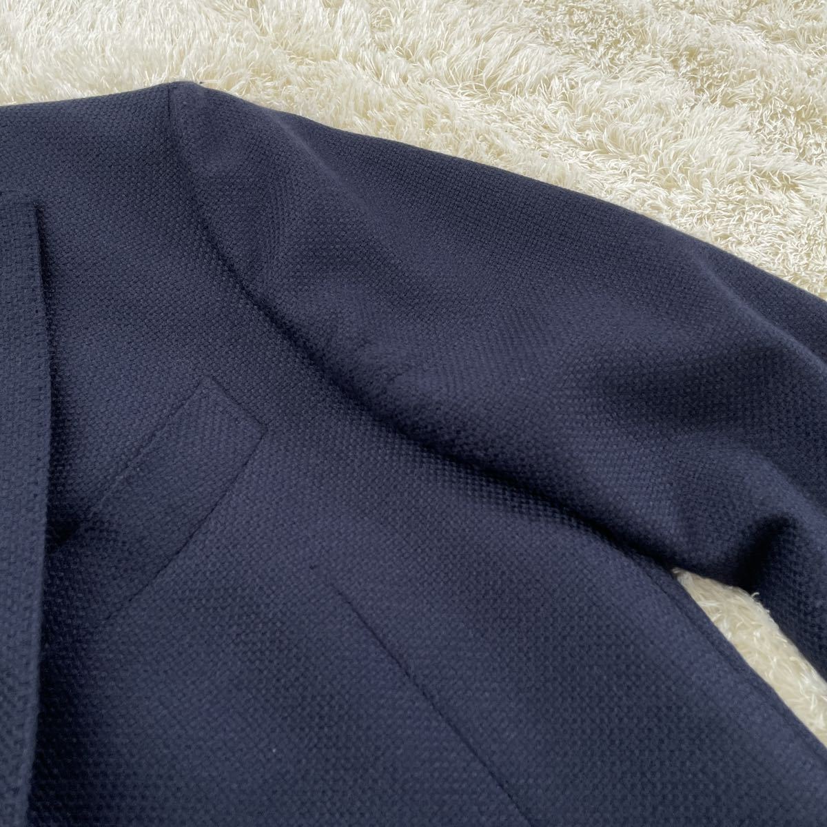 ラルディーニ LARDINI テーラードジャケット ホップサック ネイビー 48 