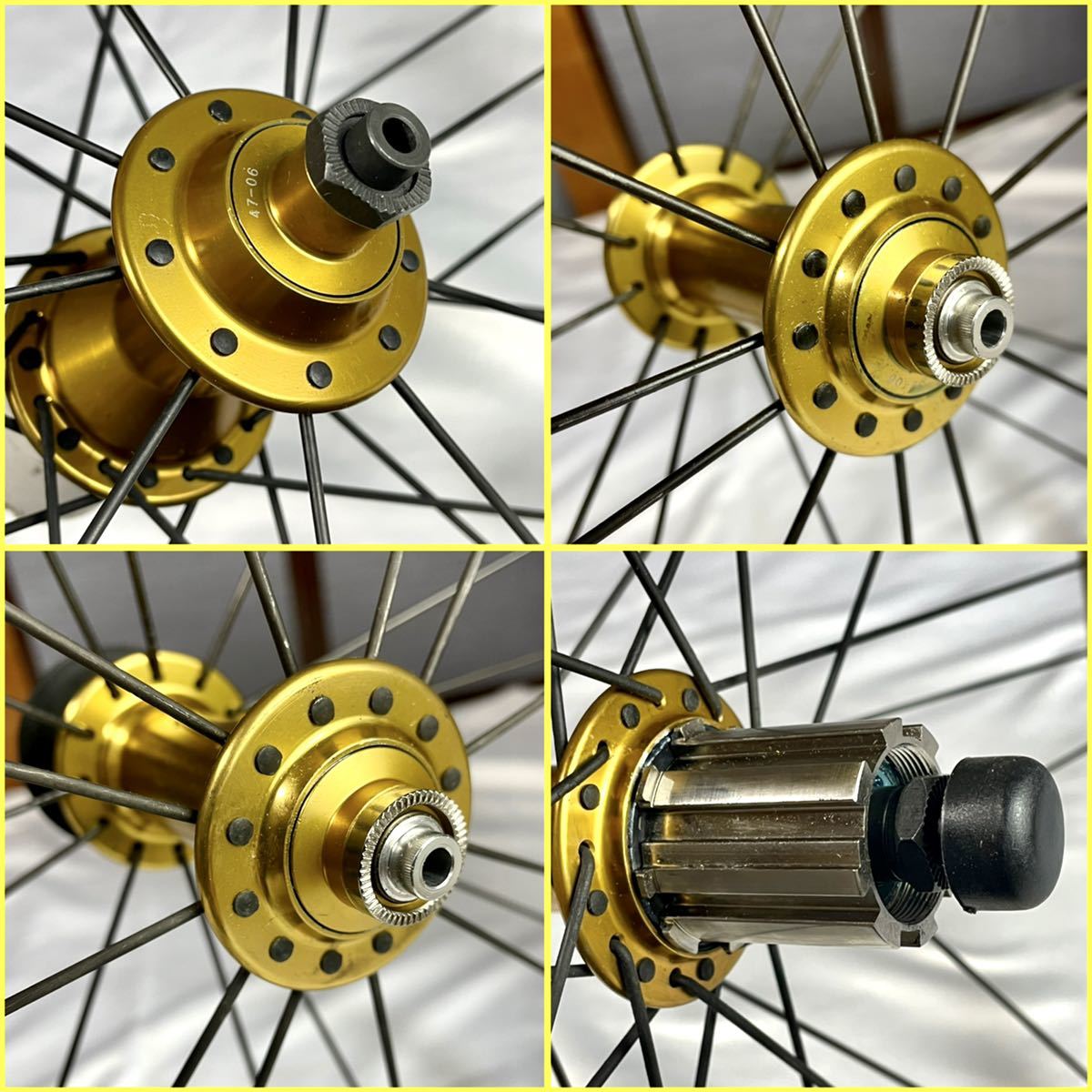 Campagnolo khamsin G3 Gold カンパニョーロ カムシン 金ホイール 前後