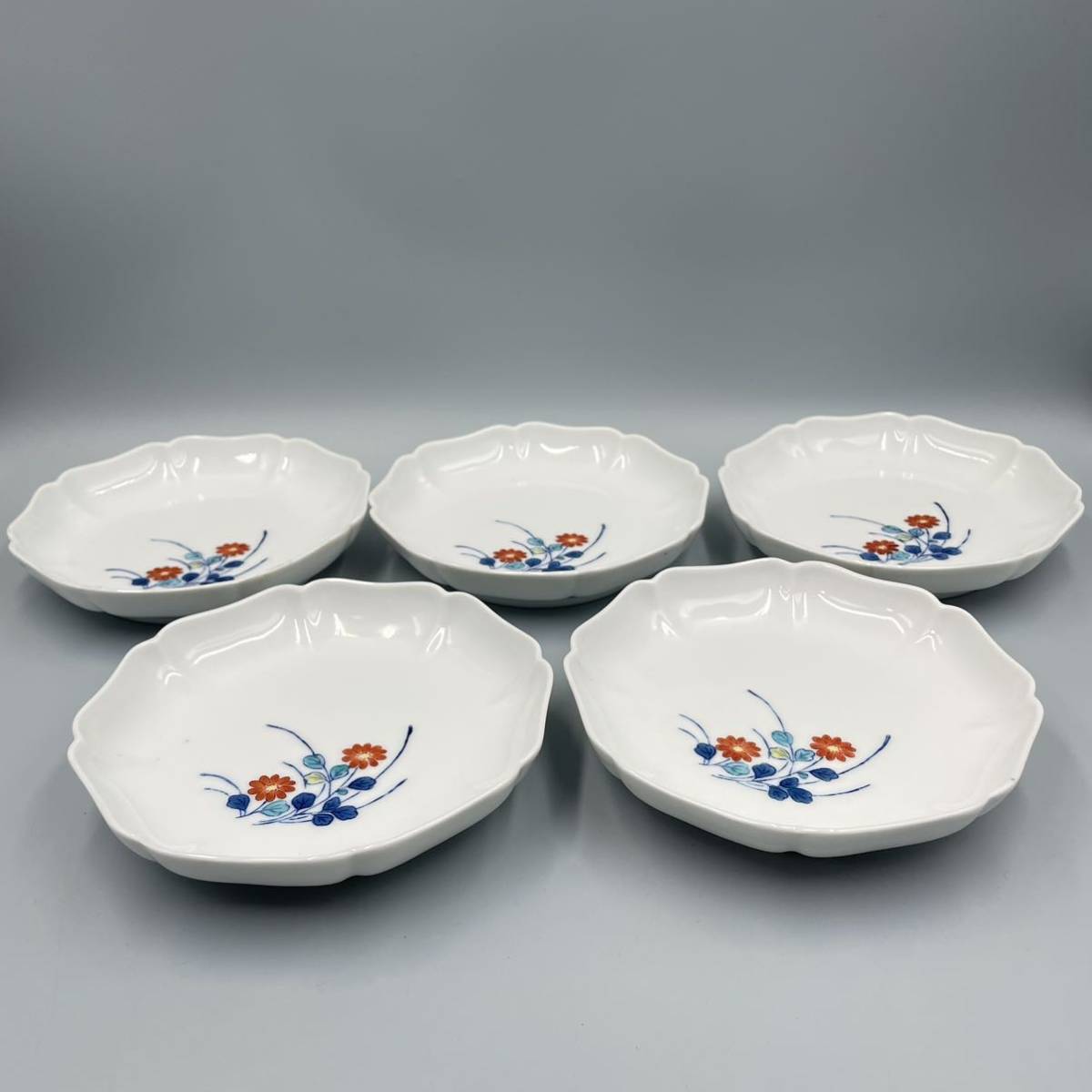 有田焼 魯山 御皿揃 15cm 銘陶 五客セット 皿揃 陶器(染付)｜売買され 