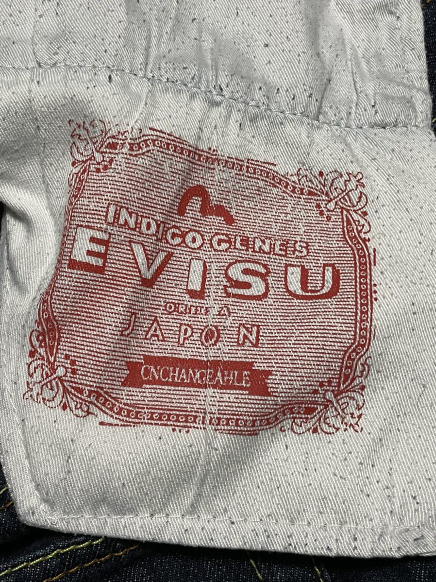 1000円スタート エヴィスジーンズ EVISU 大カモメプリント リジット 