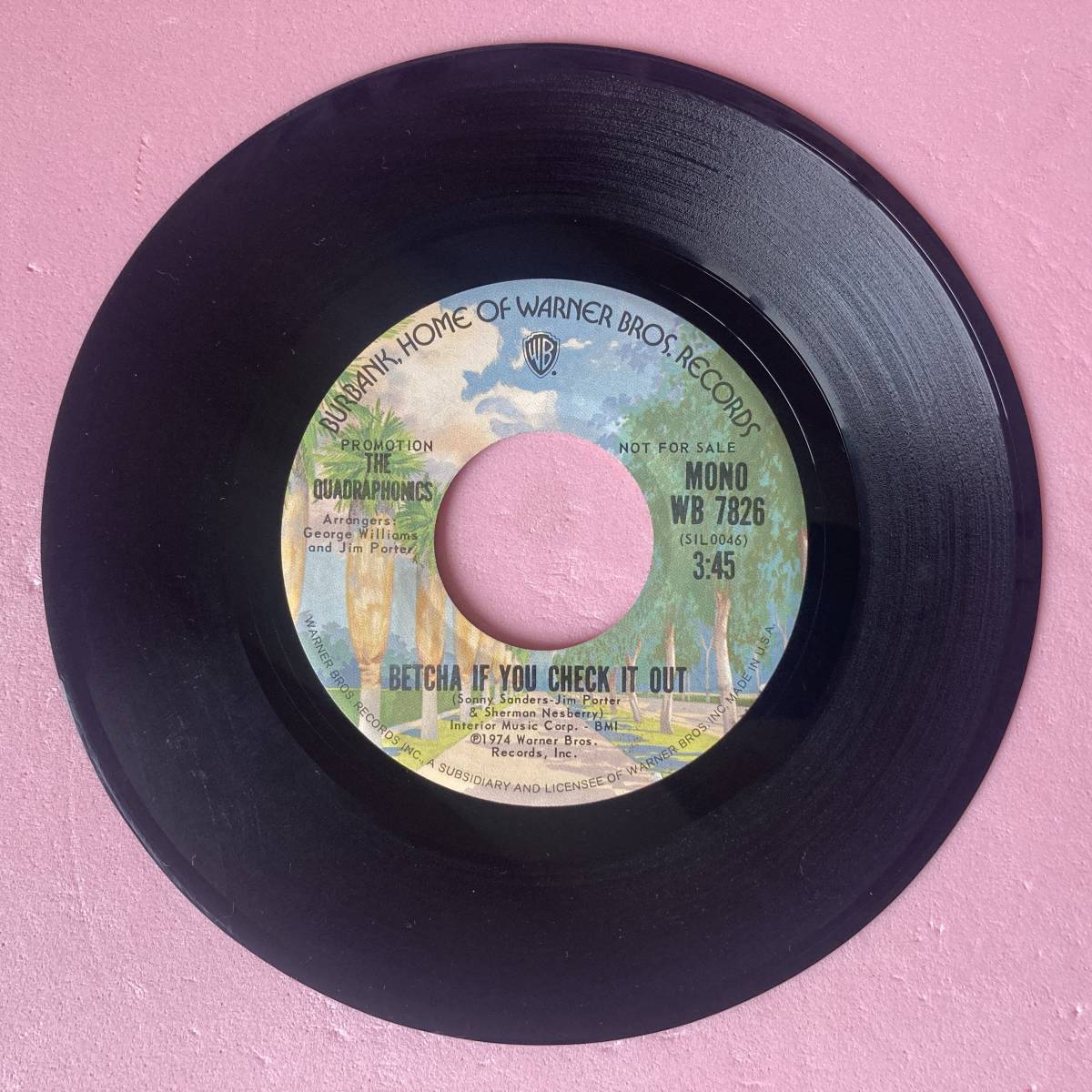 高品質，HOT QUADRAPHONICS Betcha If You Check It Out 1974 US ORIG PROMO 45 WARNER WB 7826(R&B、ソウル)｜売買されたオークション情報、yahooの商品情報をアーカイブ公開 - オークファン Ru0026B、ソウル