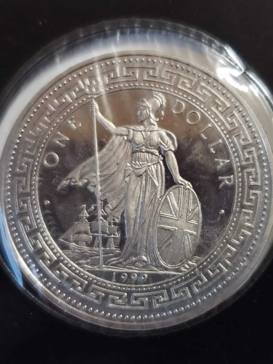 イギリス領1999年貿易銀 香港 1ドル 兔年 YEAR OF THE RABBIT壱圓1ドル 